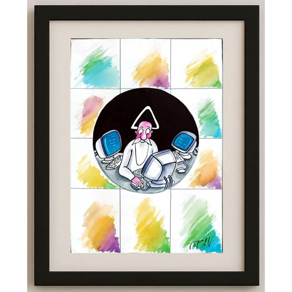 Cristian Topan 29x21cm Orijinal Karikatür BOD01651