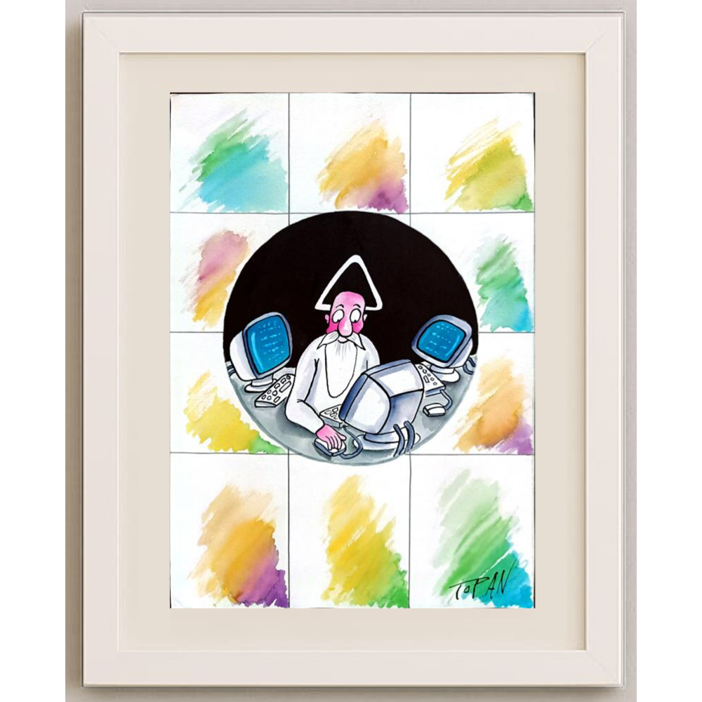 Cristian Topan 29x21cm Orijinal Karikatür BOD01651