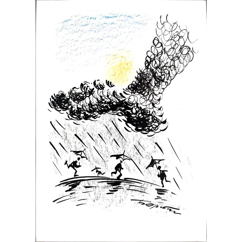 Boris Erenburg 29x21cm Orijinal Karikatür BOD01654