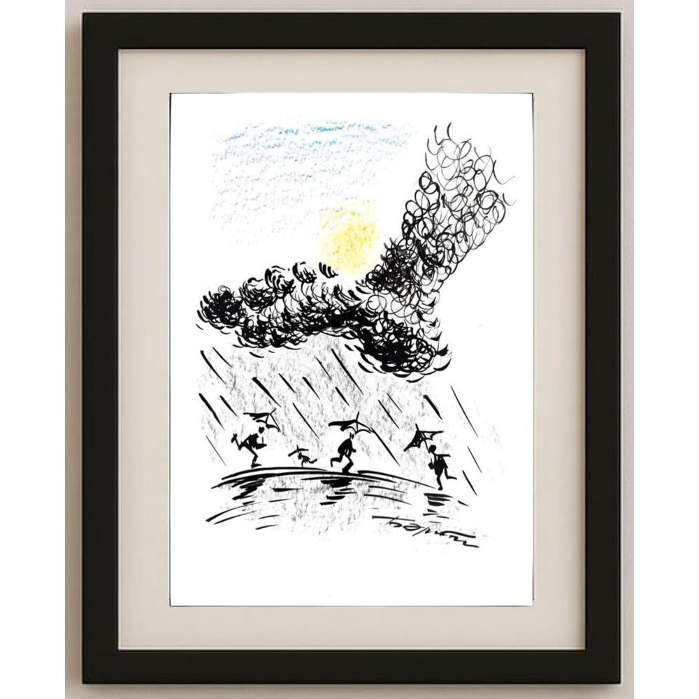 Boris Erenburg 29x21cm Orijinal Karikatür BOD01654