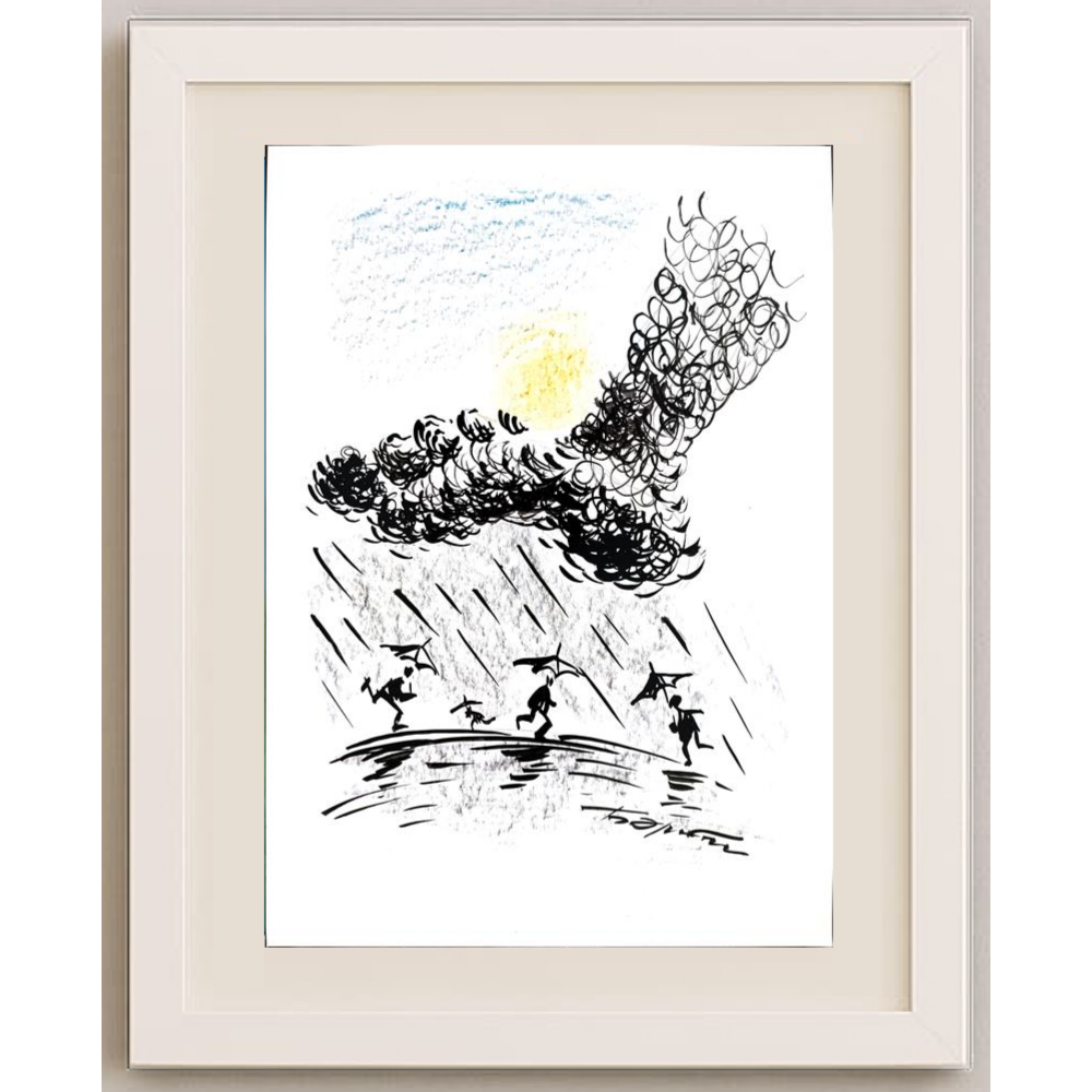 Boris Erenburg 29x21cm Orijinal Karikatür BOD01654