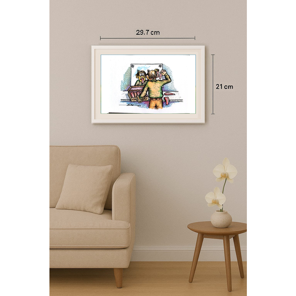 Vladimir Criveo 29x21cm Orijinal Karikatür BOD01656