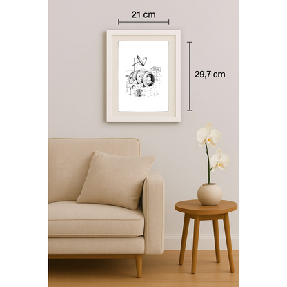 Winfried Besslich 29x21cm Orijinal Karikatür BOD01657