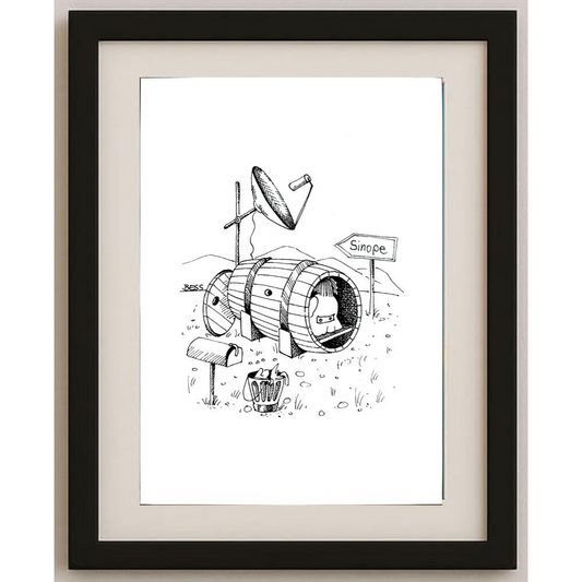 Winfried Besslich 29x21cm Orijinal Karikatür BOD01657