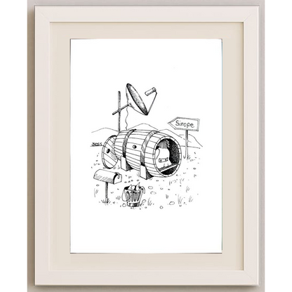 Winfried Besslich 29x21cm Orijinal Karikatür BOD01657