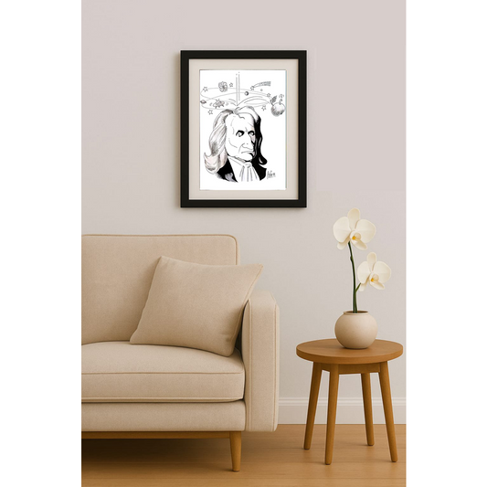 Bozidar Vucelic 27x18cm Orijinal Karikatür BOD01667