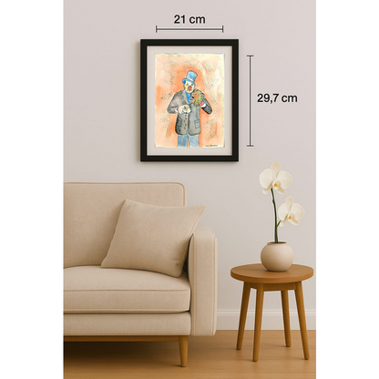 Zlatko Krtevski 29x21cm Orijinal Karikatür BOD01670