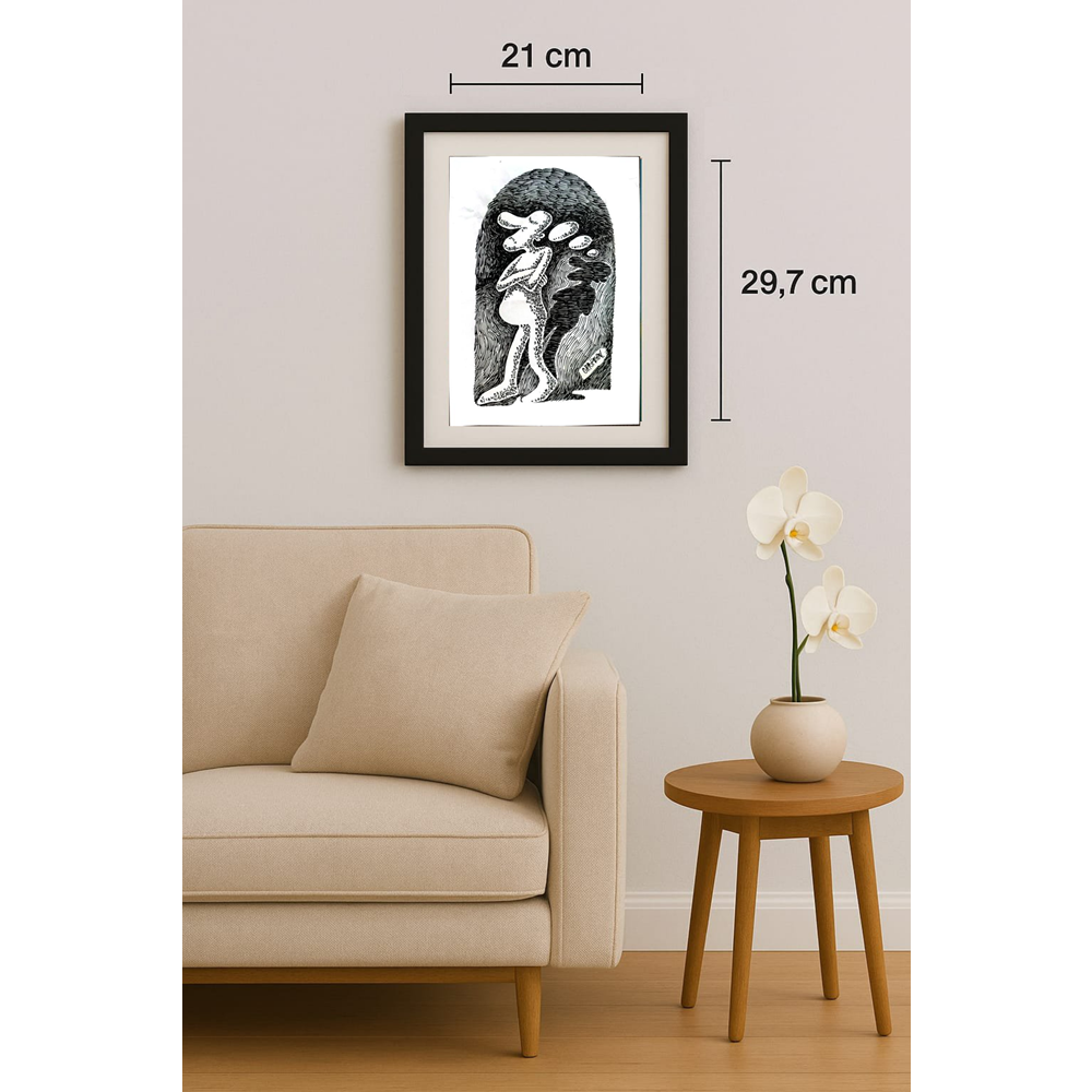 Chiorean Cornel Marin 29x21cm Orijinal Karikatür BOD01677