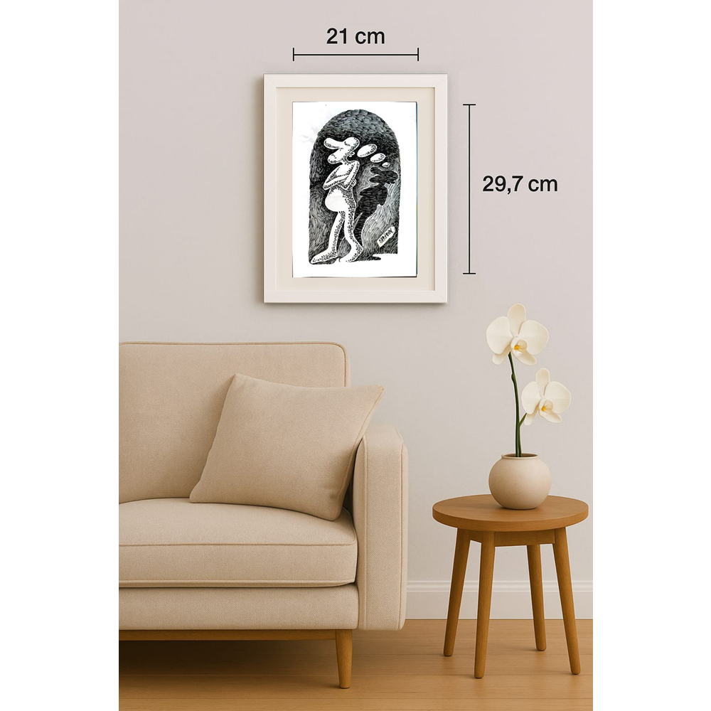 Chiorean Cornel Marin 29x21cm Orijinal Karikatür BOD01677