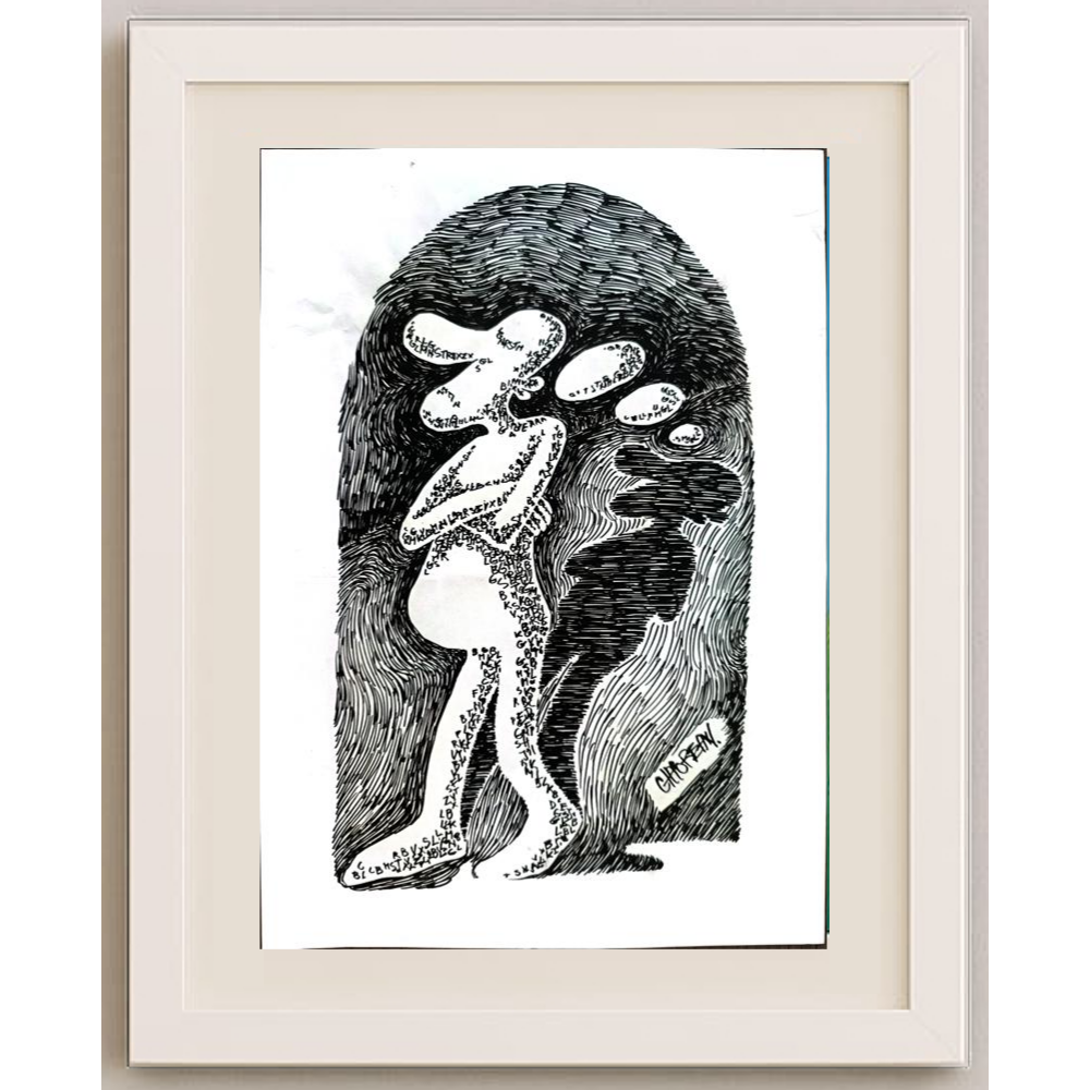 Chiorean Cornel Marin 29x21cm Orijinal Karikatür BOD01677