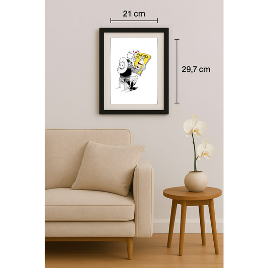 Vansovich Andrey 29x21cm Orijinal Karikatür BOD01678