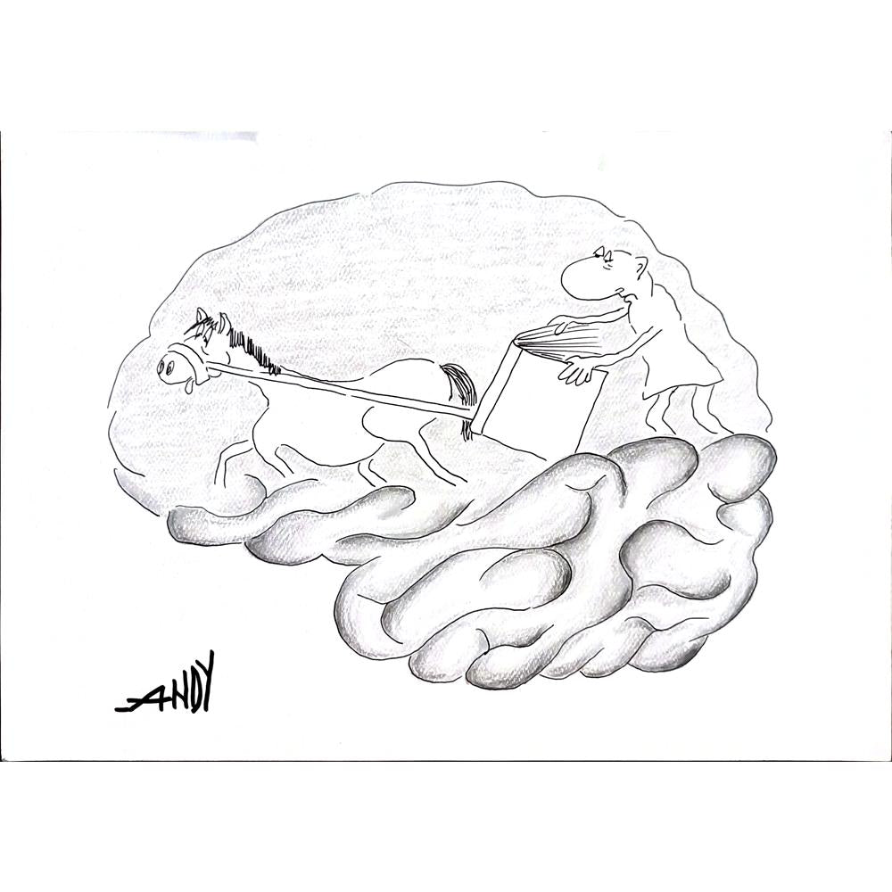 Andy Chaushu 29x21cm Orijinal Karikatür BOD01684