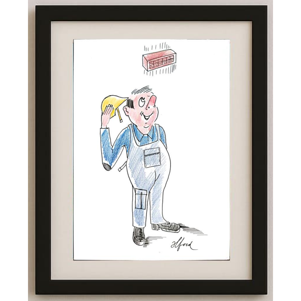 Winfried Besslich 29x21cm Orijinal Karikatür BOD01686