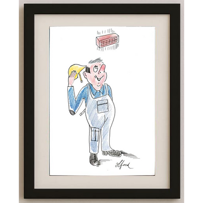 Winfried Besslich 29x21cm Orijinal Karikatür BOD01686