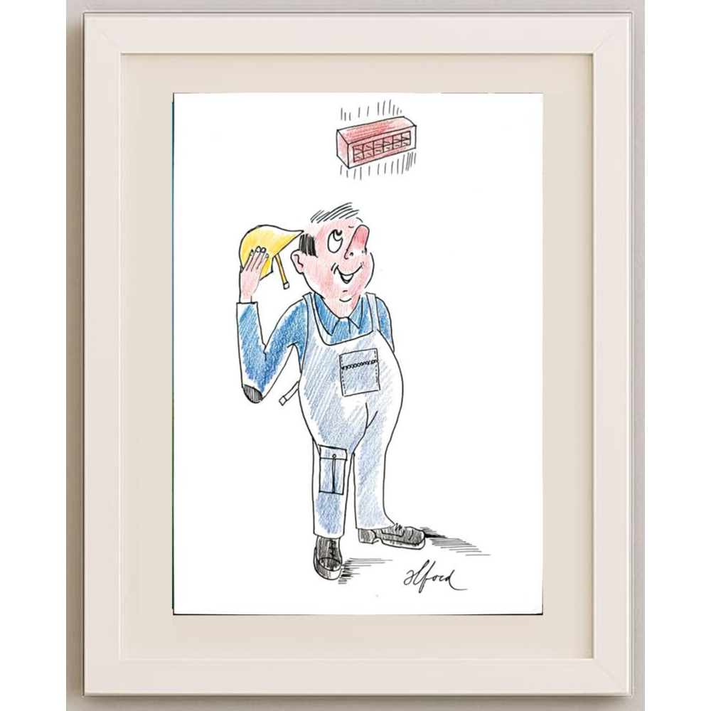 Winfried Besslich 29x21cm Orijinal Karikatür BOD01686