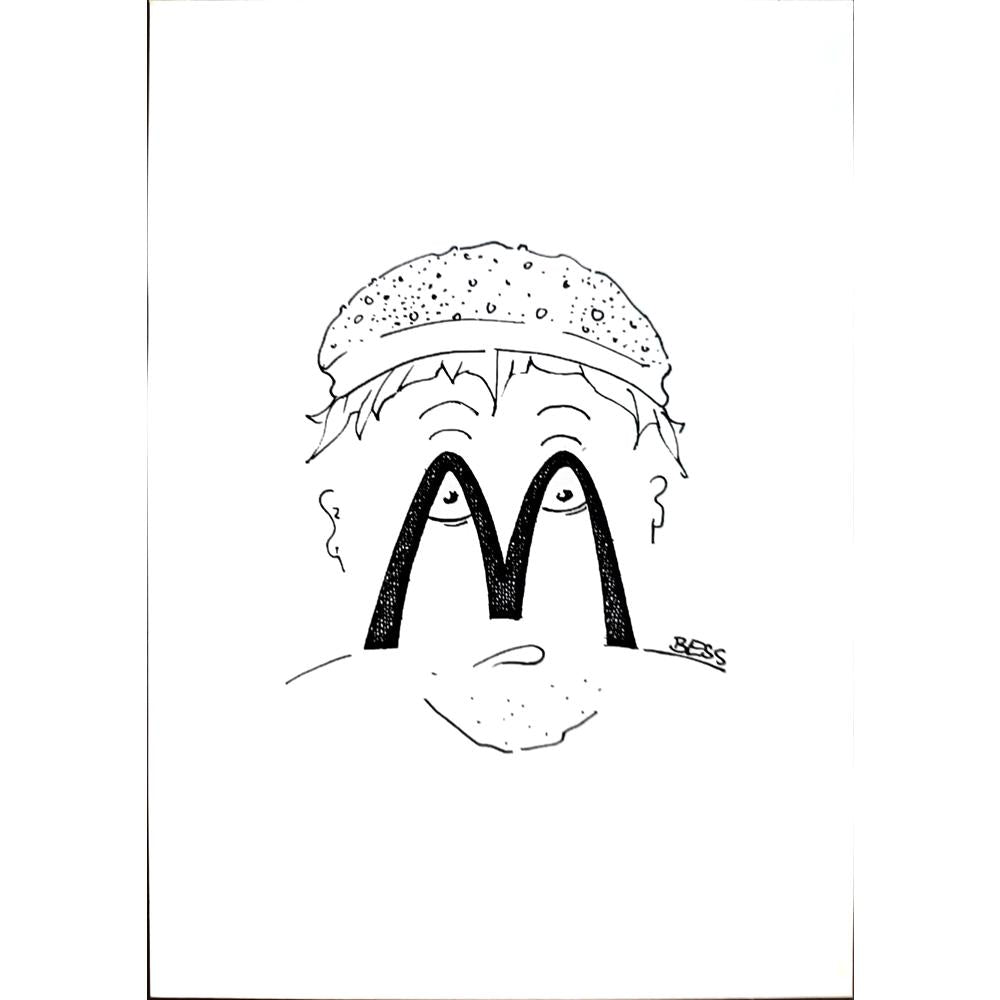 Winfried Besslich 29x21cm Orijinal Karikatür BOD01688