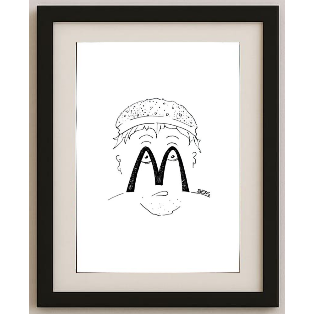 Winfried Besslich 29x21cm Orijinal Karikatür BOD01688