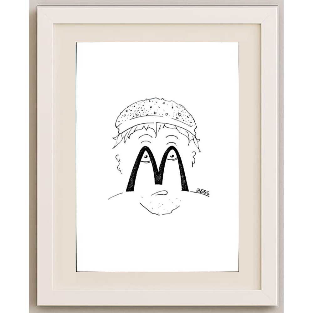 Winfried Besslich 29x21cm Orijinal Karikatür BOD01688