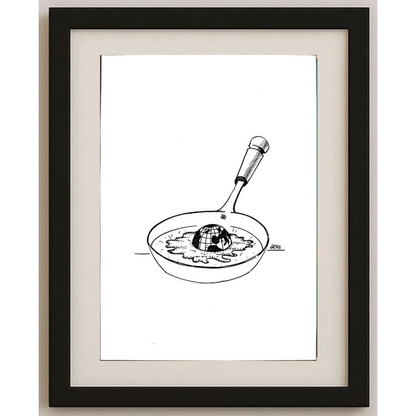 Winfried Besslich 29x21cm Orijinal Karikatür BOD01690