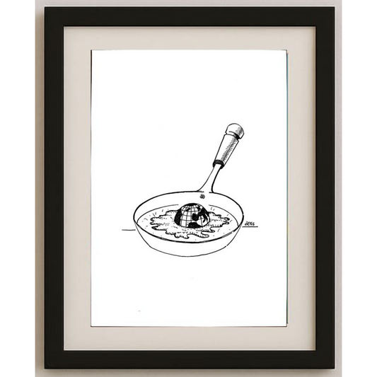 Winfried Besslich 29x21cm Orijinal Karikatür BOD01690