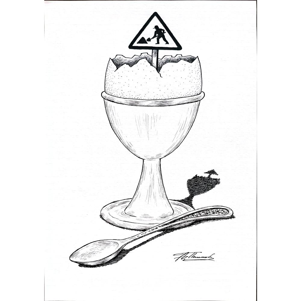 Alexandr Pashkov 29x21cm Orijinal Karikatür BOD01694