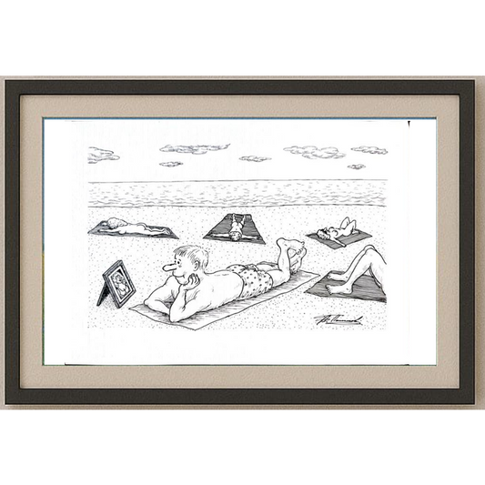 Alexandr Pashkov 29x21cm Orijinal Karikatür BOD01696