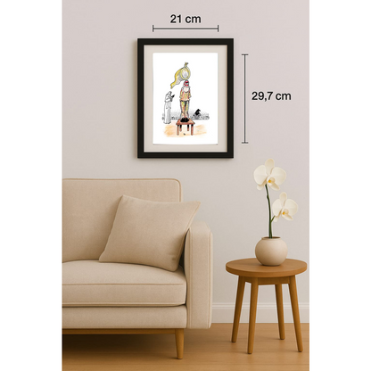 Tomislav Dusanic 29x21cm Orijinal Karikatür BOD01698