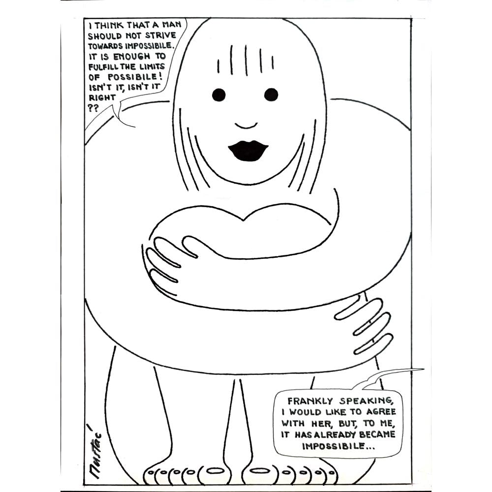 Boris Mustac 29x21cm Orijinal Karikatür BOD01699