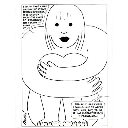 Boris Mustac 29x21cm Orijinal Karikatür BOD01699