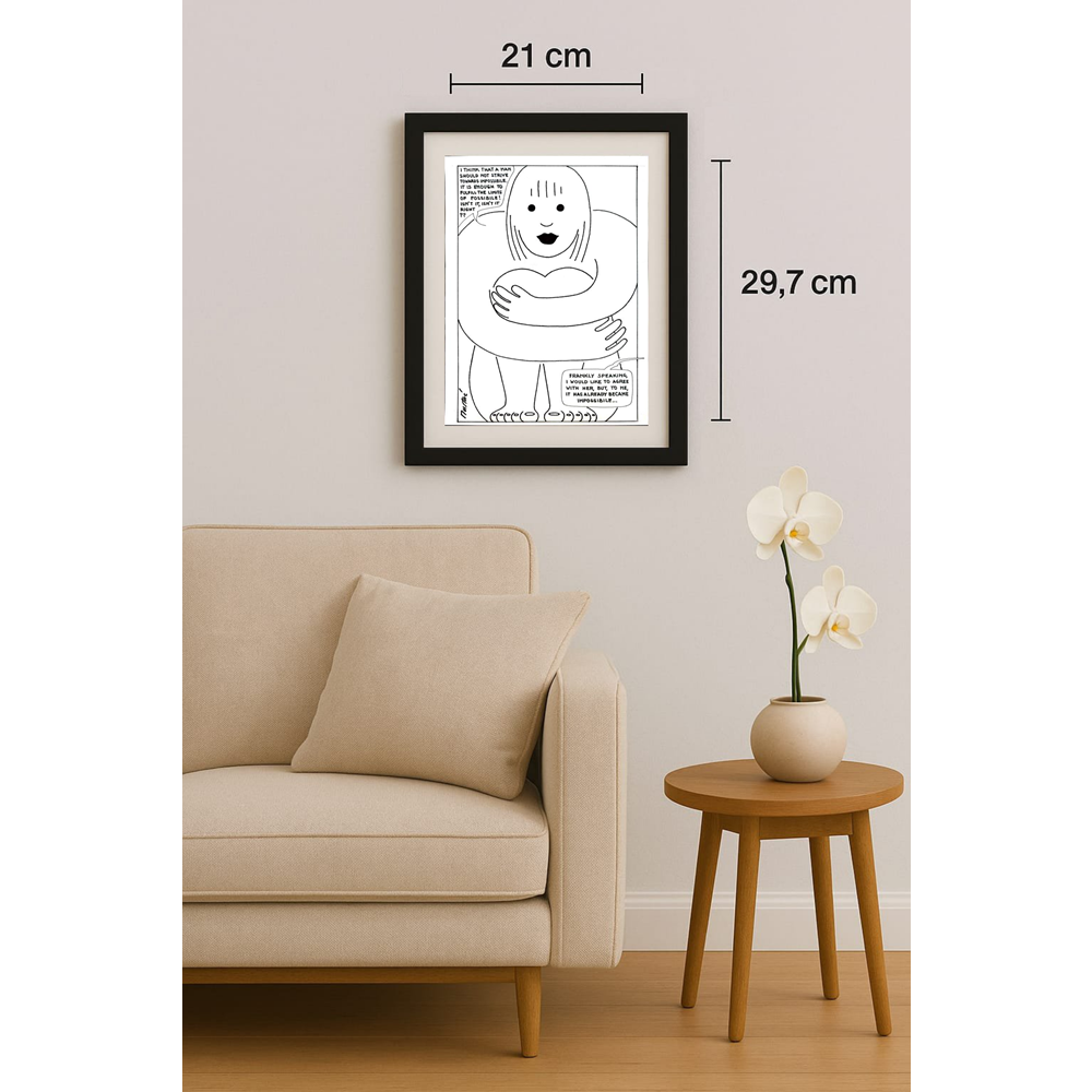 Boris Mustac 29x21cm Orijinal Karikatür BOD01699