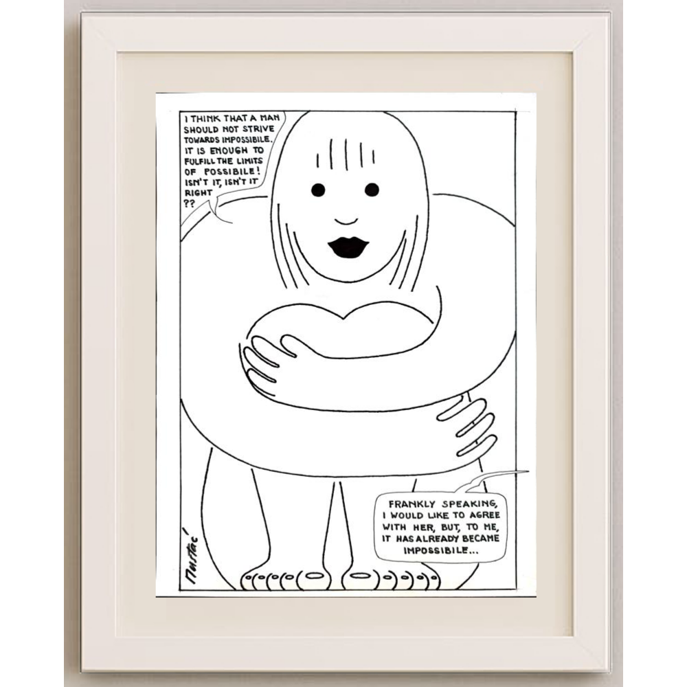 Boris Mustac 29x21cm Orijinal Karikatür BOD01699