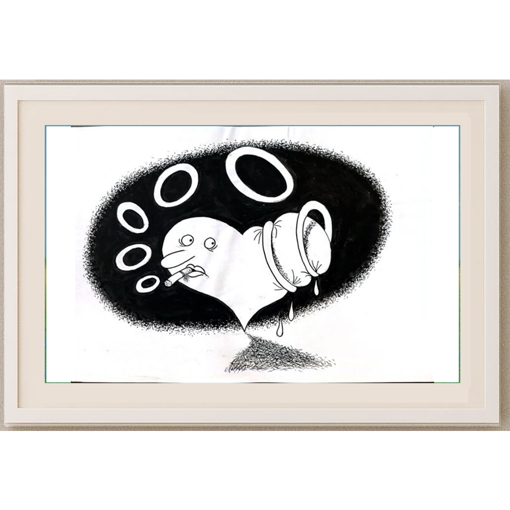 Anatoly Apchel 29x21cm Orijinal Karikatür BOD01762