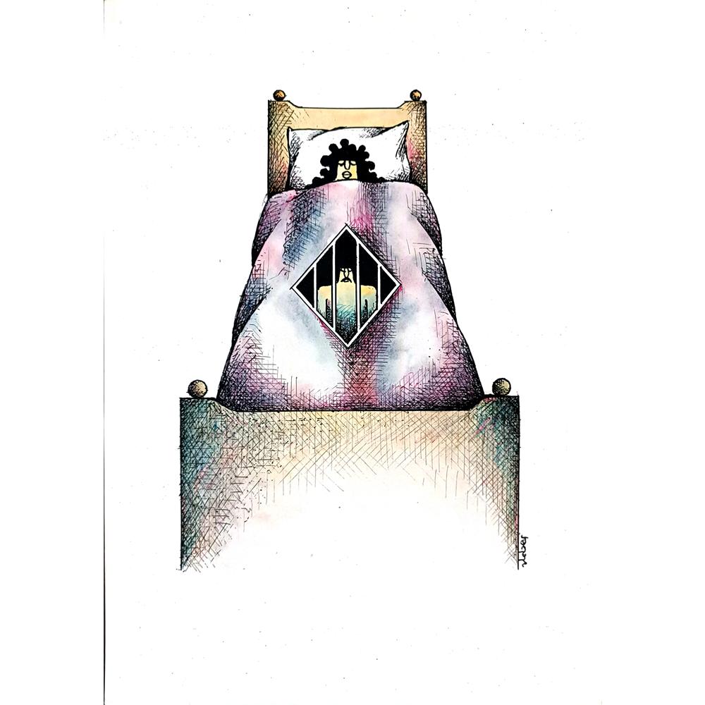 Vladimiras Beresniovas 29x21cm Orijinal Karikatür BOD01763