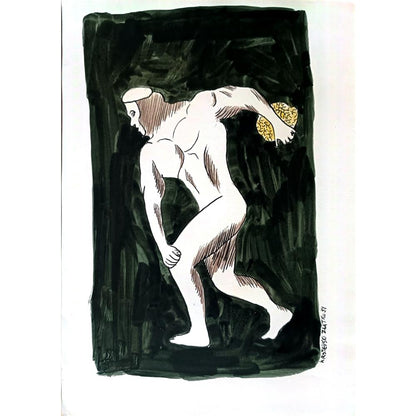 Zlatko Krtevski 30x23cm Orijinal Karikatür BOD01791