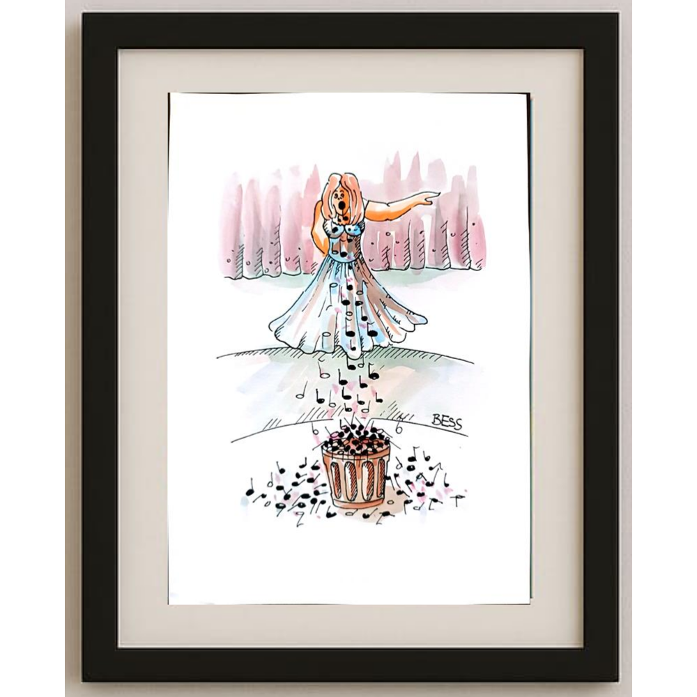 Winfred Besslich 29x21cm Orijinal Karikatür BOD01800