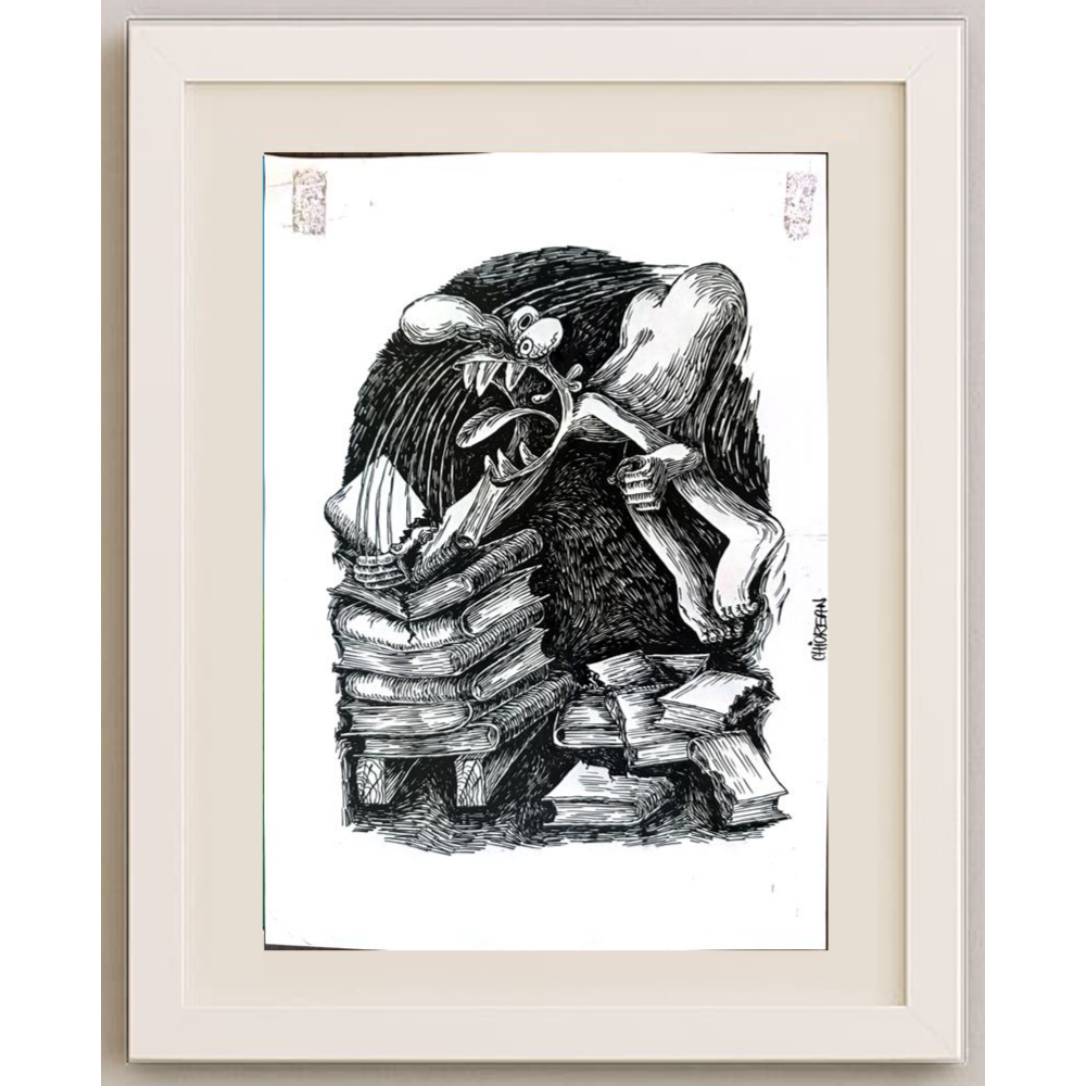 Cornel Marim Chiorean 29x21cm Orijinal Karikatür BOD01802