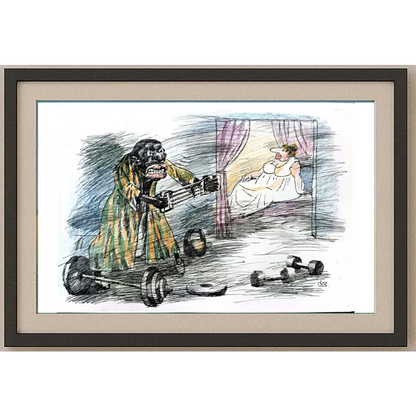 Borigen 29x21cm Orijinal Karikatür BOD01803