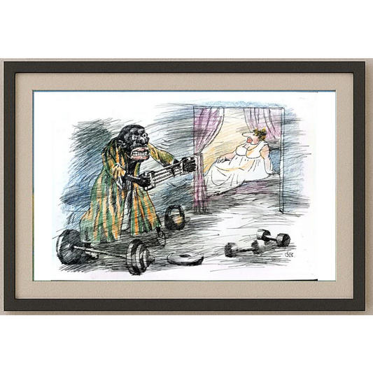 Borigen 29x21cm Orijinal Karikatür BOD01803