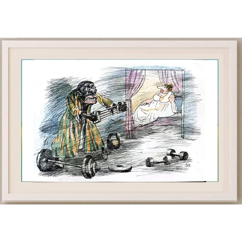 Borigen 29x21cm Orijinal Karikatür BOD01803