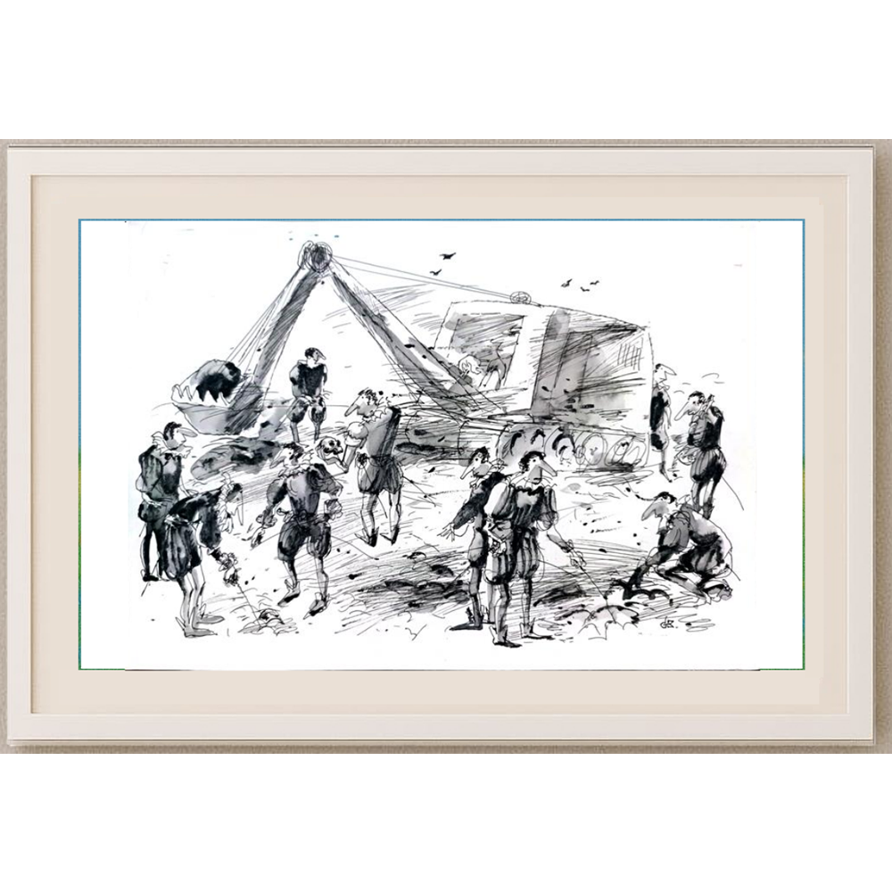 Borigen 29x21cm Orijinal Karikatür BOD01804