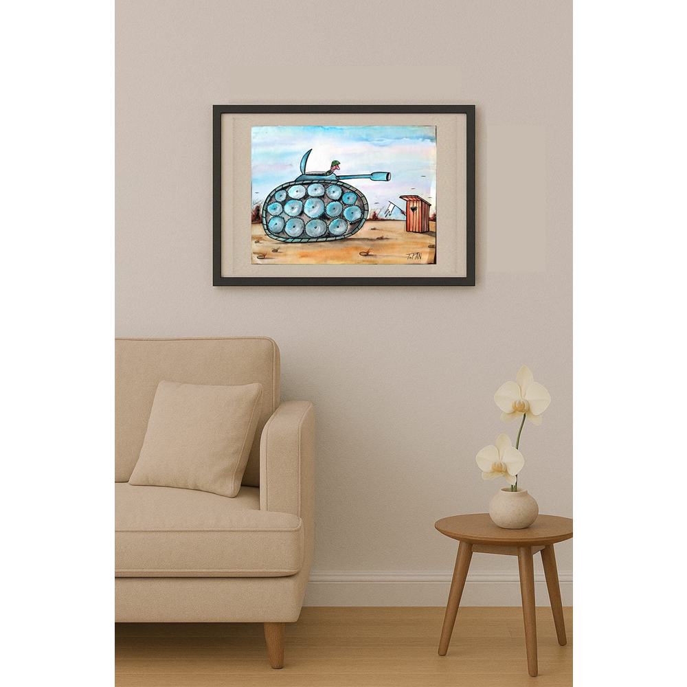 Cristian Topan 31x24cm Orijinal Karikatür BOD01807