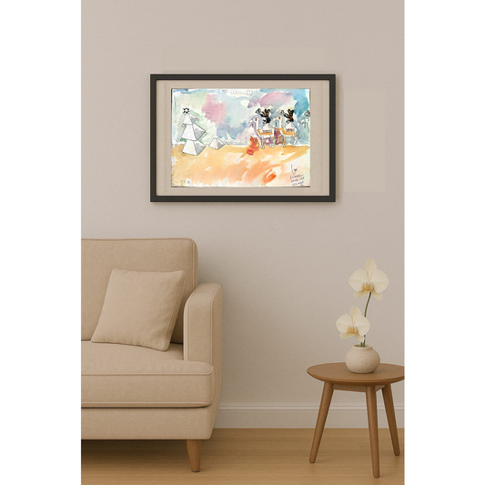 Coutarelli Kihsias 31x24cm Orijinal Karikatür BOD01808