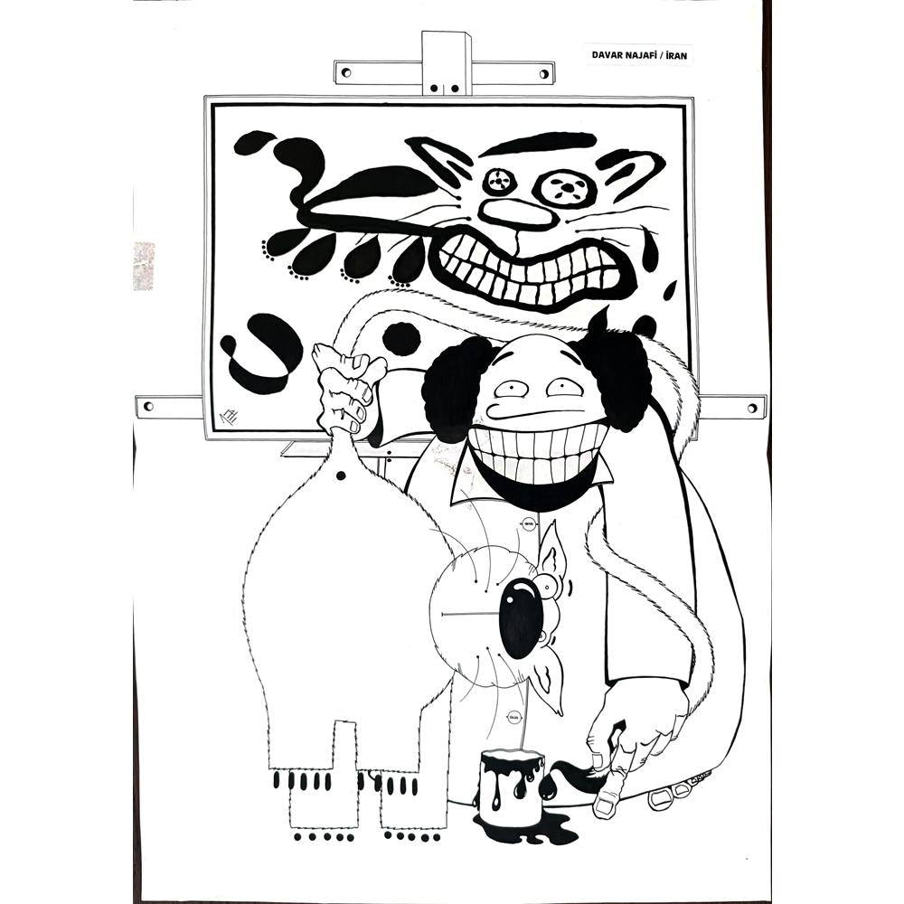 Davar Najafi 43x30cm Orijinal Karikatür BOD01809
