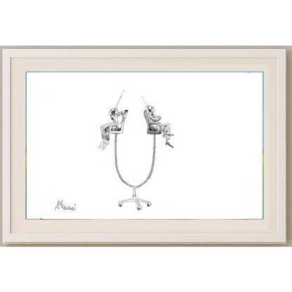 Ali Divandari 29x21cm Orijinal Karikatür BOD01811