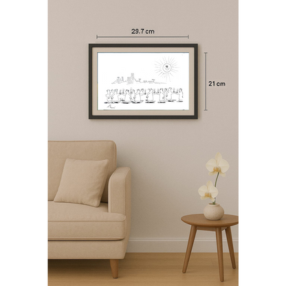 Ali Divandari 29x21cm Orijinal Karikatür BOD01812