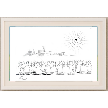 Ali Divandari 29x21cm Orijinal Karikatür BOD01812