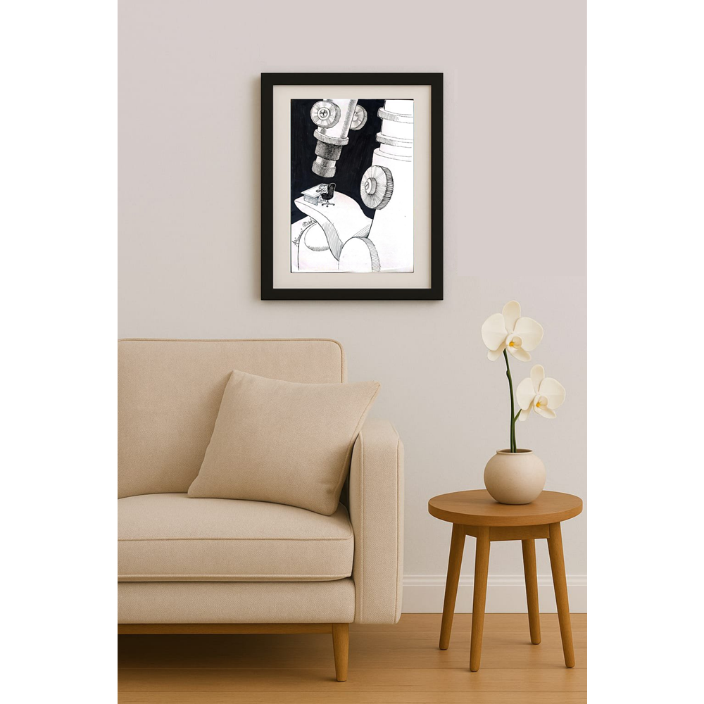 Ali Divandari 29x21cm Orijinal Karikatür BOD01814