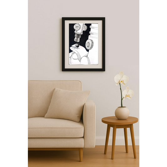 Ali Divandari 29x21cm Orijinal Karikatür BOD01814