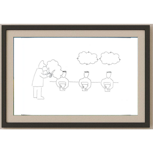 Yourik Karim Masihi 29x21cm Orijinal Karikatür BOD01815