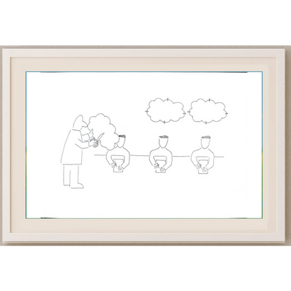 Yourik Karim Masihi 29x21cm Orijinal Karikatür BOD01815